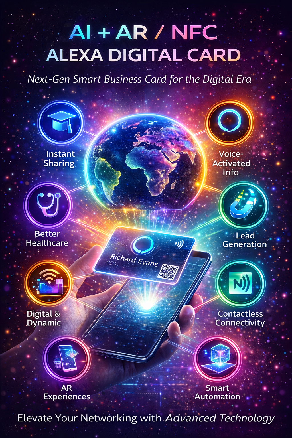 AI+AR NFC Alexa Digital Card